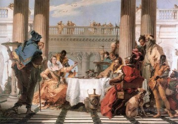 ジョバンニ・バティスタ・ティエポロ Painting - クレオパトラ・ジョヴァンニ・バティスタ・ティエポロの晩餐会